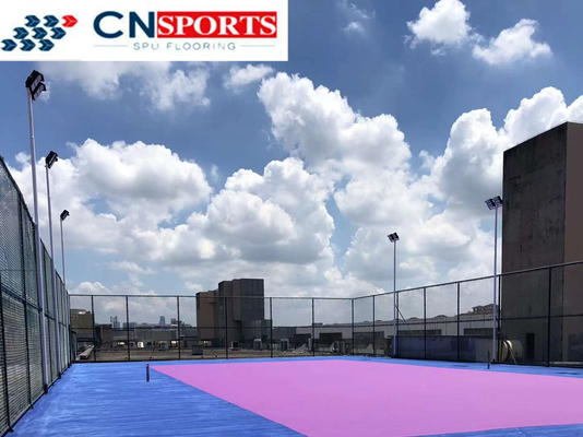 5mm Thick Silicon PU Basketball Sports Court Athletic Flooring