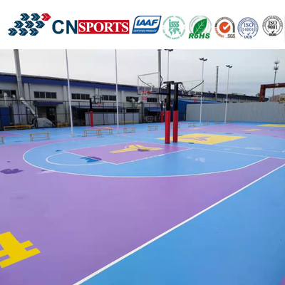 Outstanding School Yard Basketball Courts Rebounce SPU Cushion Skid Resistant