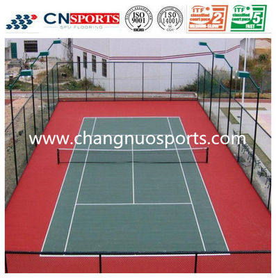 5mm SPU Materials and Uvioresistant Color Lasting School Tennis Court Flooring