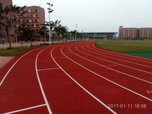 IAAF Synthetic Rubber Running Track Anti Skidding PU Binder and EPDM Granules Rubber Running Track