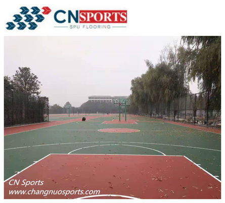 0.8mm Vertical Deformation Silicon PU Basketball Flooring