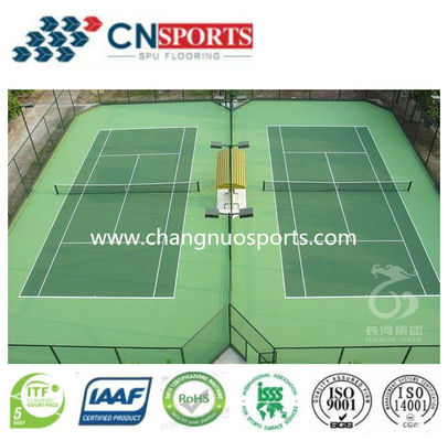 Wateproof and Soundproof and Scratch Resistant Silicon Polyurea Tennis Court Floorig for Schools