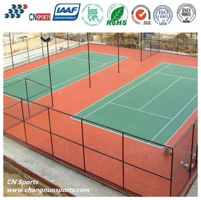 Wateproof and Soundproof and Scratch Resistant Silicon Polyurea Tennis Court Floorig for Schools