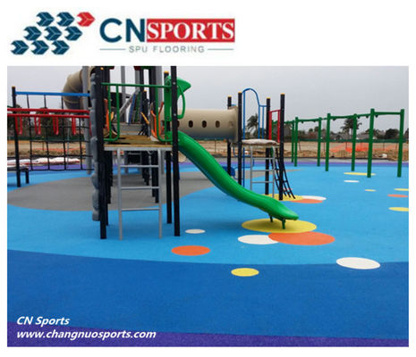 Anti Slip Outdoor Playground PU binder EPDM Wet Pour Rubber Flooring