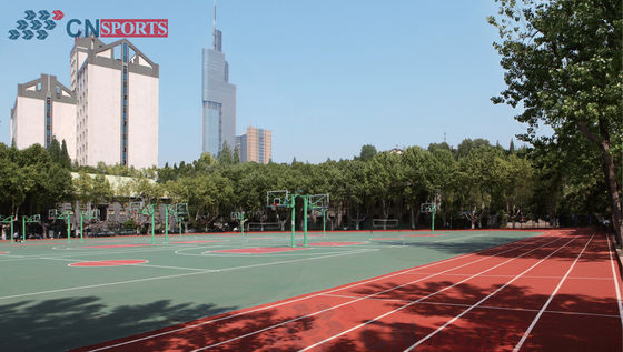 High Tensile Elongation SPU School Sports Flooring Outstanding Skid Resistant