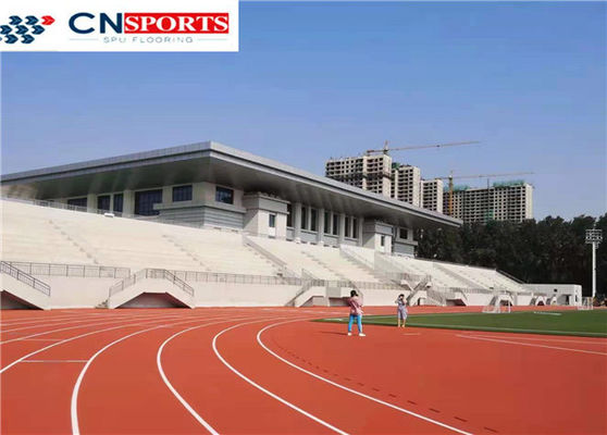 RoHS PU Running Track Waterproof Synthetic Athletic Track Sandwich System