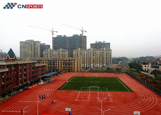 400m PU Running Track 1.12Mpa Full PU Sandwich Systems Runway Flooring