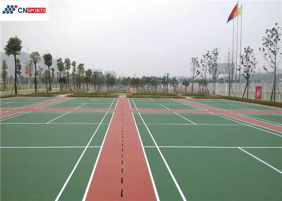 0.035 Wearability Silicon PU Tennis Court Flooring