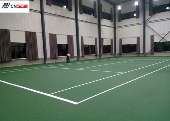 ITF Indoor Tennis Court Flooring , Green Tennis Court Synthetic Flooring