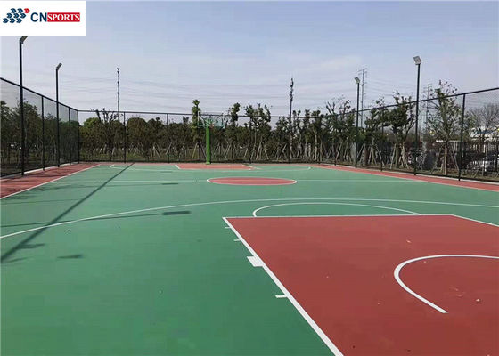 Acrylic Green Basketball Court Surfaces Outdoor Waterproof