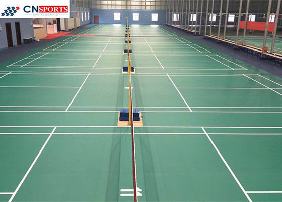 Green Indoor Badminton Court Flooring