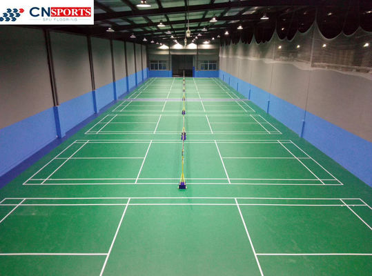 Green Indoor Badminton Court Flooring