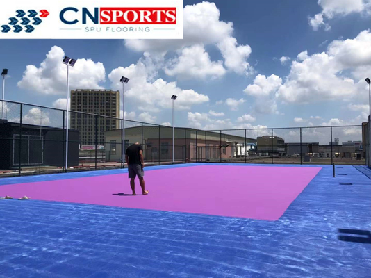 5mm Thick Silicon PU Basketball Sports Court Athletic Flooring