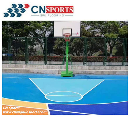 162 Tensile Elongation CN-S01 Silicon PU Flooring for Basketball