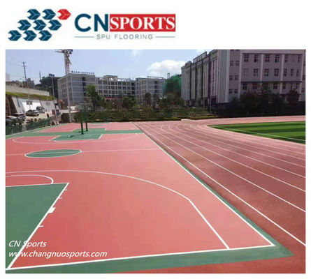 162 Tensile Elongation CN-S01 Silicon PU Flooring for Basketball