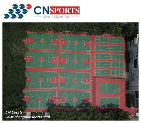 Super Wear-Resistance and Anti-spike ,Not fall off Silicon Polyurea Basketball Court Flooring
