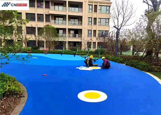 Blue Outdoor Playground Rubber Mats Wet Pour EPDM Granules