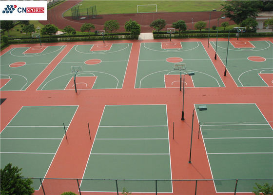 ITF Indoor Tennis Court Flooring , Green Tennis Court Synthetic Flooring